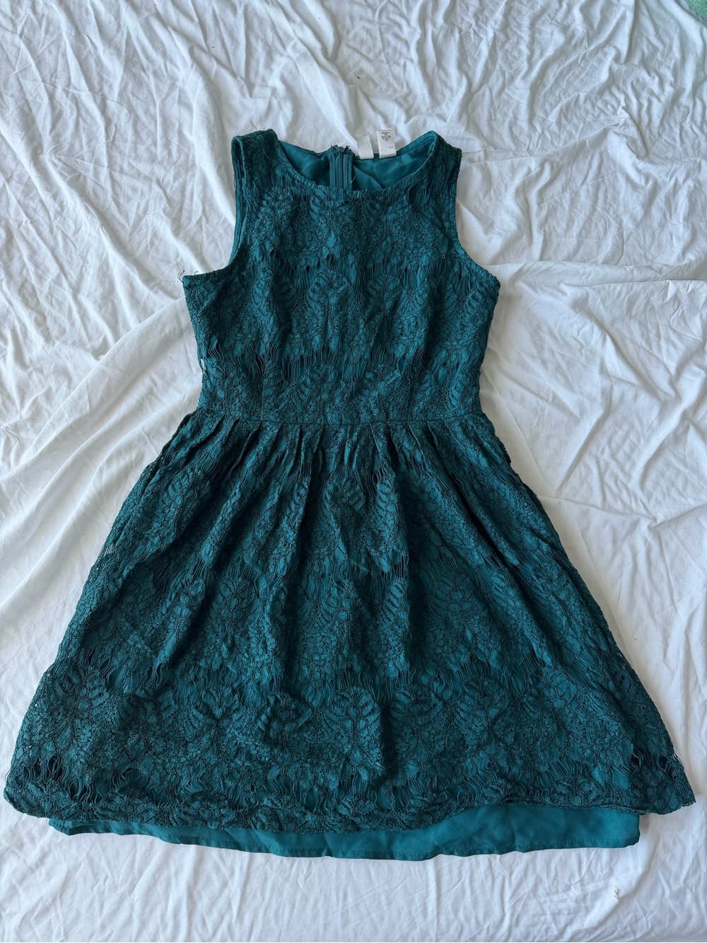Teal Lace Dress